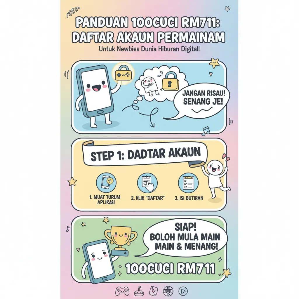 Panduan 100cuci rm711: Daftar Akaun Permainan